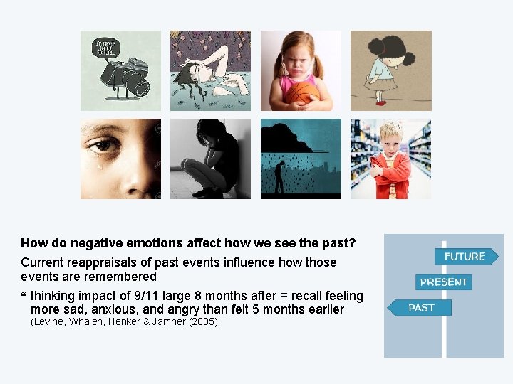 How do negative emotions affect how we see the past? Current reappraisals of past