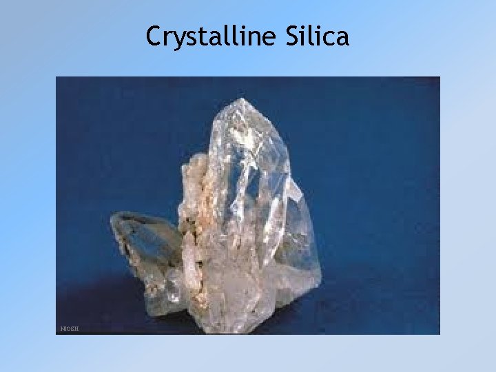 Crystalline Silica NIOSH 