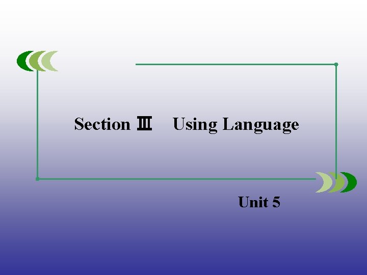 Section Ⅲ Using Language Unit 5 