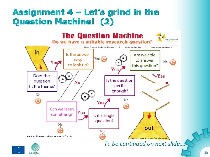 Assignment 4 – Let’s grind in the Question Machine! (2) To be continued on