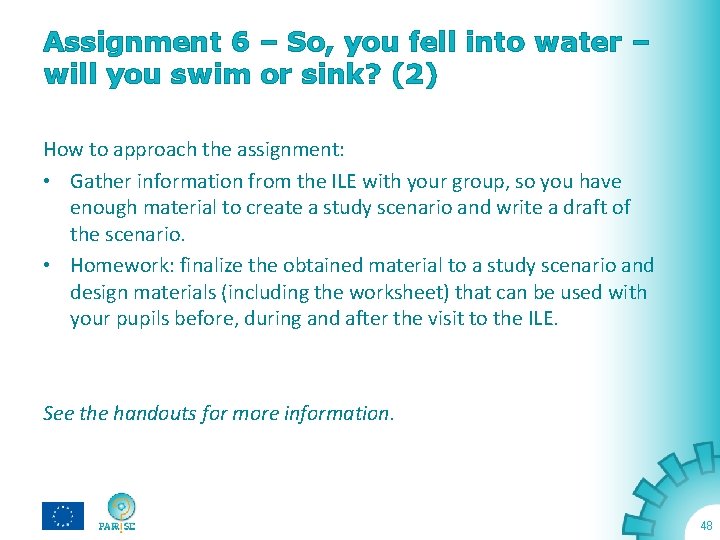 Assignment 6 – So, you fell into water – will you swim or sink?