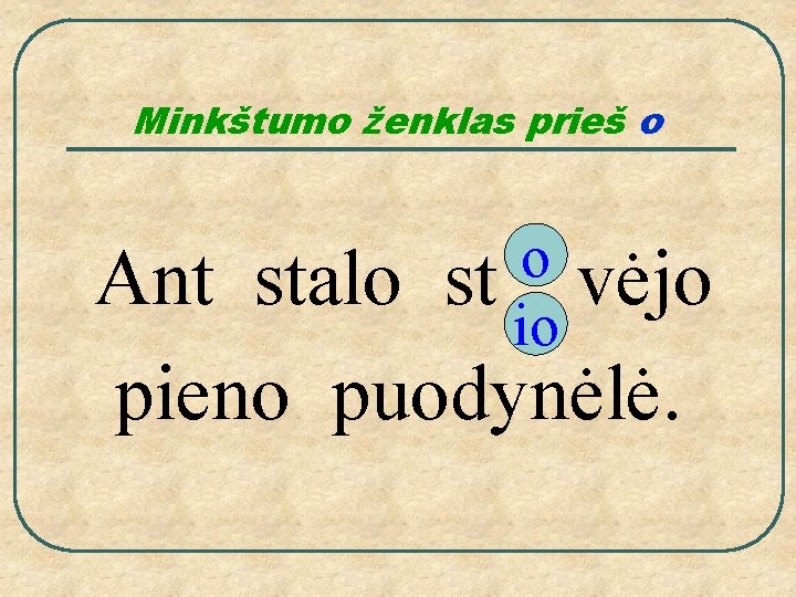 Minkštumo ženklas prieš o o st vėjo io Ant stalo pieno puodynėlė. 