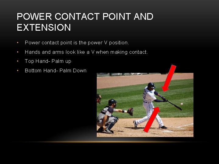 POWER CONTACT POINT AND EXTENSION • Power contact point is the power V position.