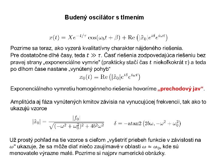 Budený oscilátor s tlmením 
