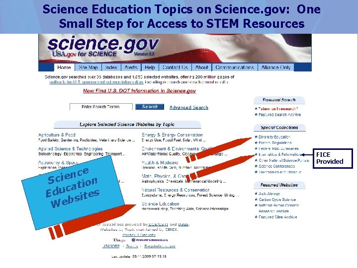 Science Education Topics on Science. gov: One Small Step for Access to STEM Resources