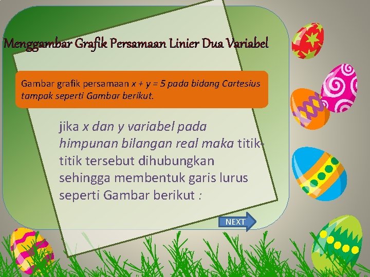 Menggambar Grafik Persamaan Linier Dua Variabel KITE Gambar grafik persamaan x + y =