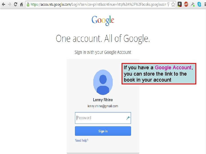 If you have a Google Account, you can store the link to the book