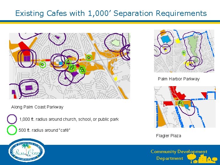 Existing Cafes with 1, 000’ Separation Requirements Palm Harbor Parkway Along Palm Coast Parkway