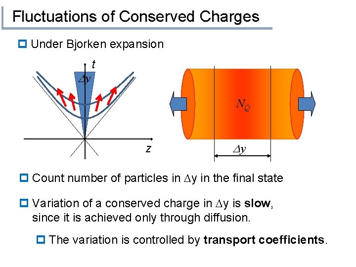 Fluctuations of Conserved Charges p Under Bjorken expansion Dy t NQ z Dy p