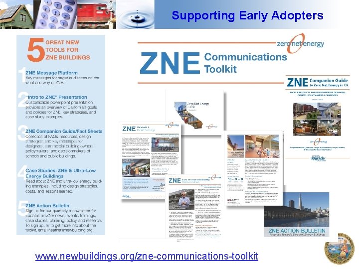 Supporting Early Adopters www. newbuildings. org/zne-communications-toolkit 