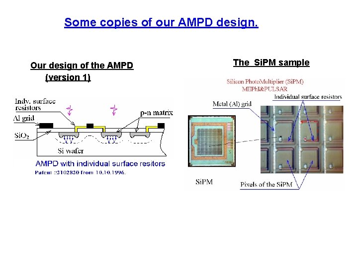 Some copies of our AMPD design. Our design of the AMPD (version 1) The