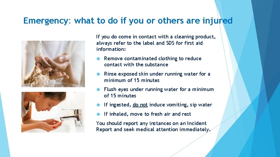 Emergency: what to do if you or others are injured If you do come