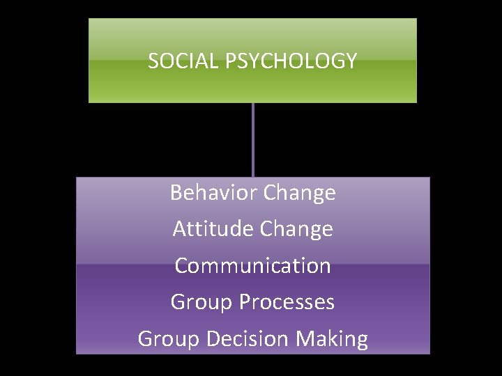 SOCIAL PSYCHOLOGY Behavior Change Attitude Change Communication Group Processes Group Decision Making 