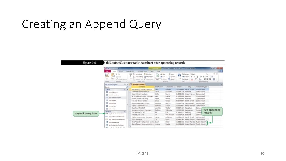 Creating an Append Query MIS 342 10 