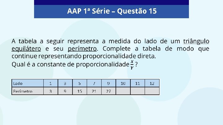 AAP 1ª Série – Questão 15 