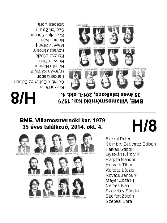 Bozzai Péter Coimbra Gutierrez Edison Farkas Gábor Gyetván Károly ? Hargita Nándor Horváth Tibor Bozzai Péter Coimbra Gutierrez Edison Farkas Gábor Gyetván Károly ? Hargita Nándor Horváth Tibor