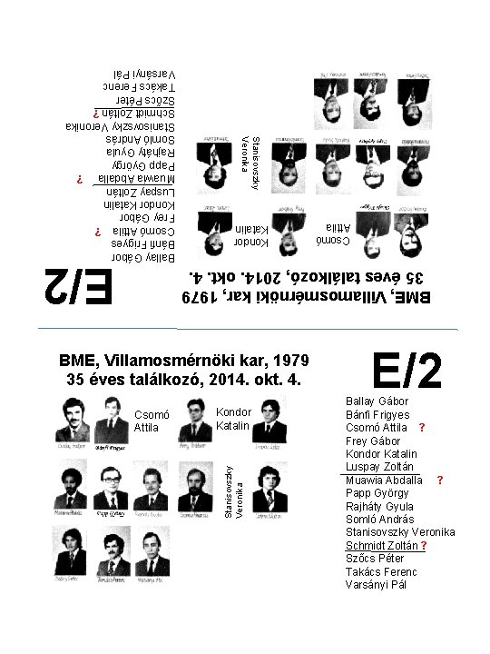 Stanisovszky Veronika Csomó Attila Kondor Katalin Ballay Gábor Bánfi Frigyes Csomó Attila ? Frey Stanisovszky Veronika Csomó Attila Kondor Katalin Ballay Gábor Bánfi Frigyes Csomó Attila ? Frey