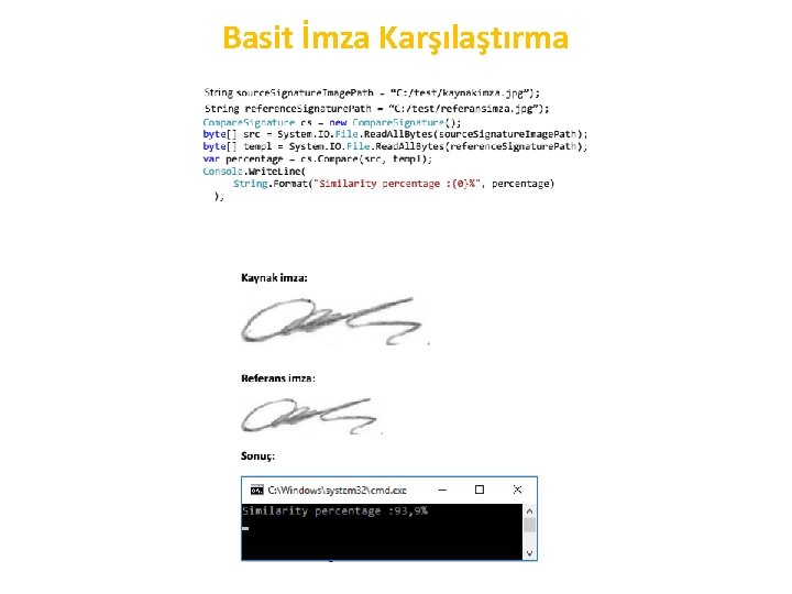 Basit İmza Karşılaştırma 