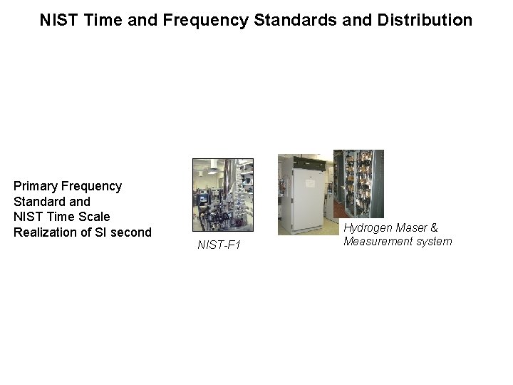 NIST Time and Frequency Standards and Distribution Primary Frequency Standard and NIST Time Scale NIST Time and Frequency Standards and Distribution Primary Frequency Standard and NIST Time Scale