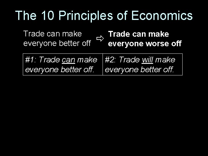 The 10 Principles of Economics Trade can make everyone better off Trade can make