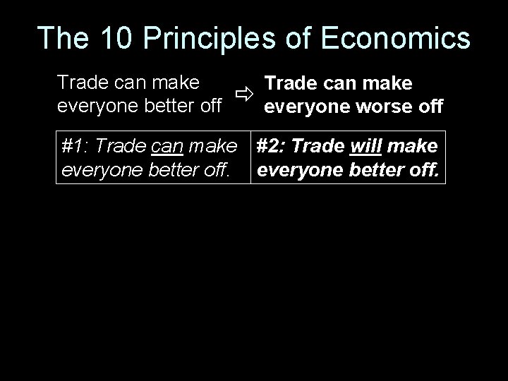 The 10 Principles of Economics Trade can make everyone better off Trade can make