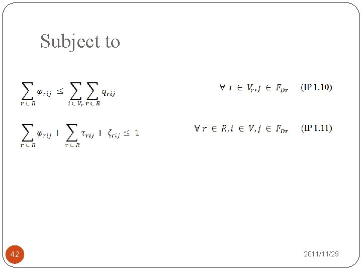 Subject to 42 2011/11/29 