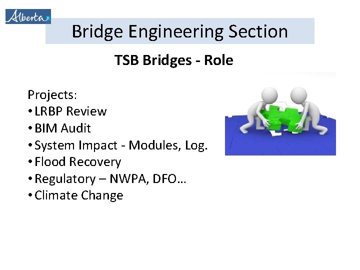 Bridge Engineering Section TSB Bridges - Role Projects: • LRBP Review • BIM Audit