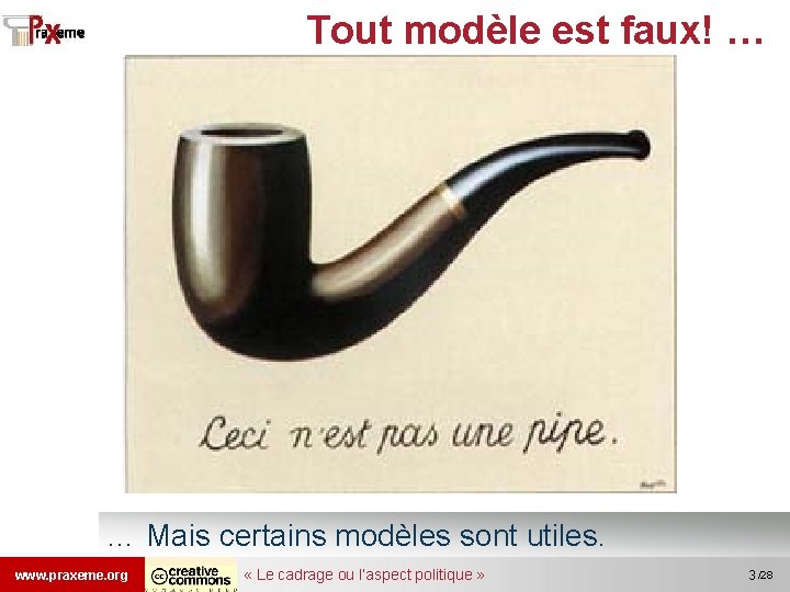 Tout modèle est faux! … … Mais certains modèles sont utiles. www. praxeme. org