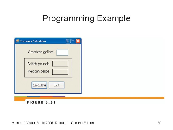 Programming Example Microsoft Visual Basic 2005: Reloaded, Second Edition 70 