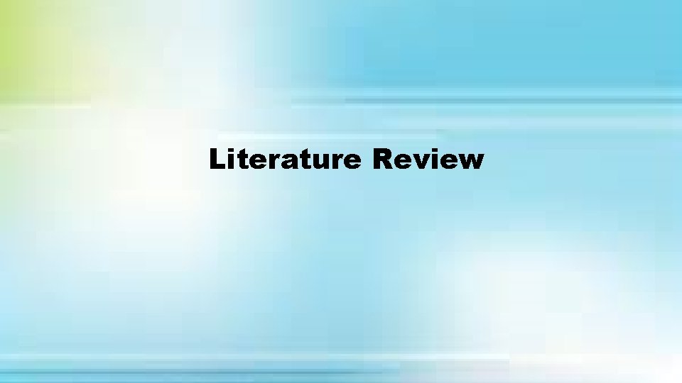 Literature Review 