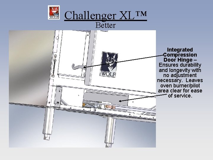 Challenger XL™ Better Integrated Compression Door Hinge – Ensures durability and longevity with no