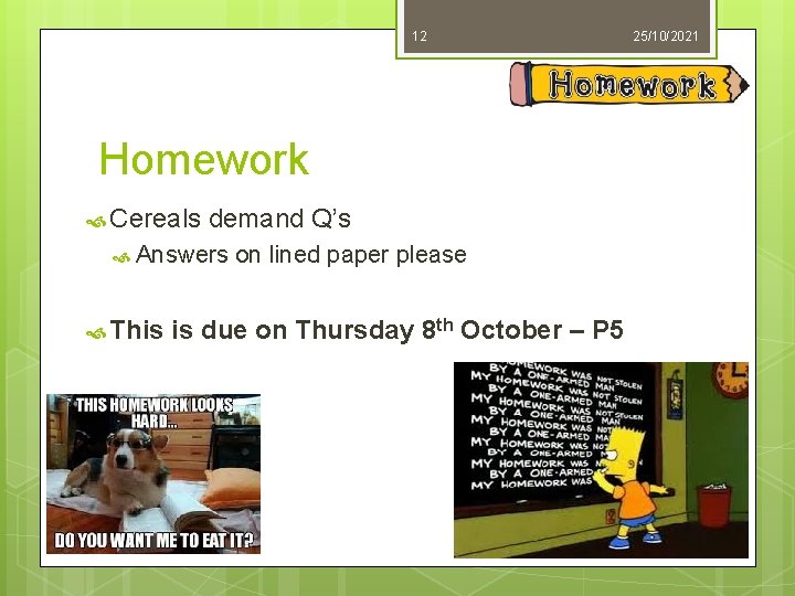12 Homework Cereals demand Q’s Answers This on lined paper please is due on