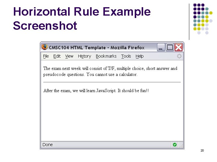 Horizontal Rule Example Screenshot 20 