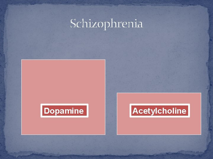 Schizophrenia Dopamine Acetylcholine 