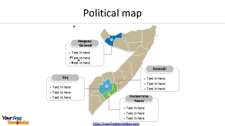 Political map Woqooyi Galbeed l l l Text in here Banaadir Bay l l