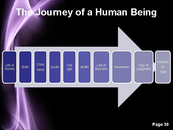 The Journey of a Human Being Life in Womb Birth Child hood youth Old