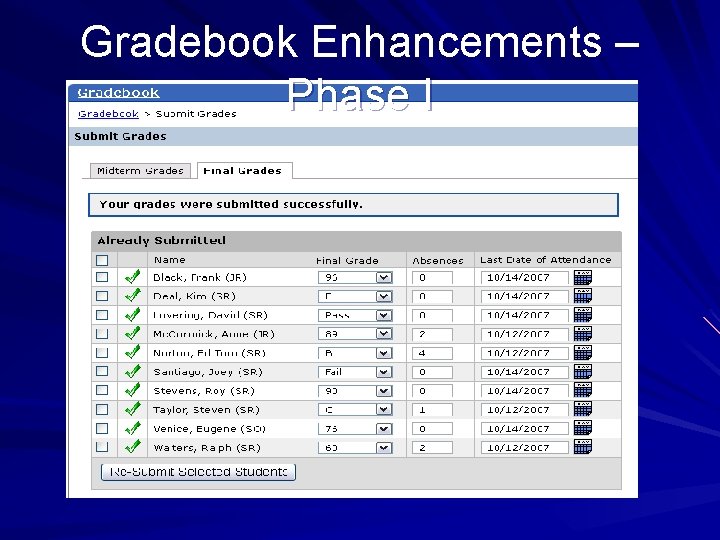 Gradebook Enhancements – Phase I 