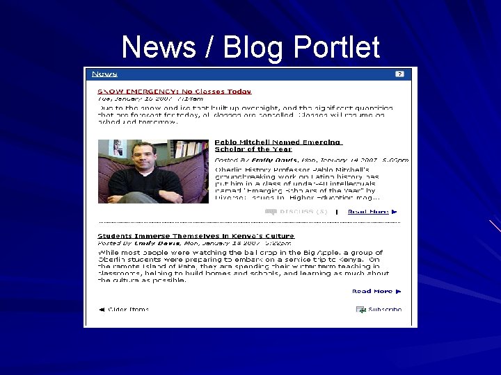 News / Blog Portlet 