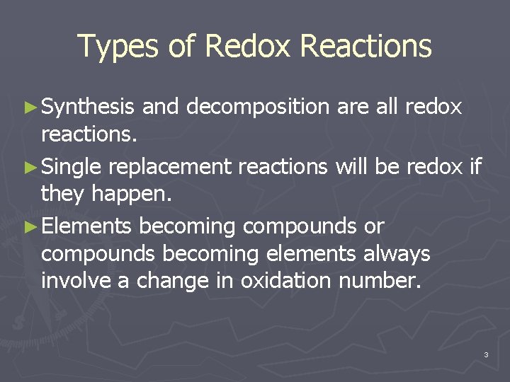 ReductionOxidation Better known as REDOX Lesson 1 1