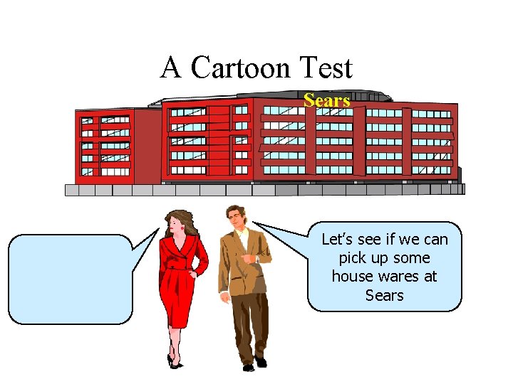 A Cartoon Test Sears Let’s see if we can pick up some house wares