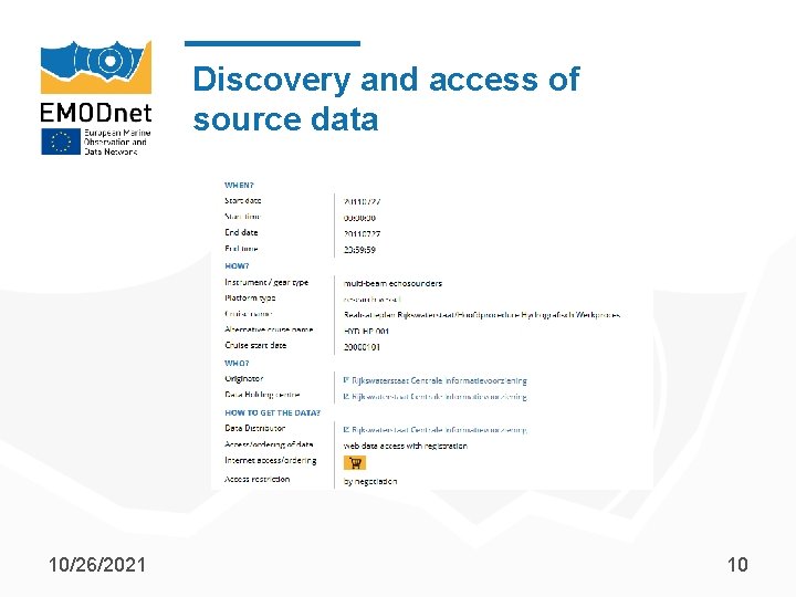 Discovery and access of source data 10/26/2021 10 