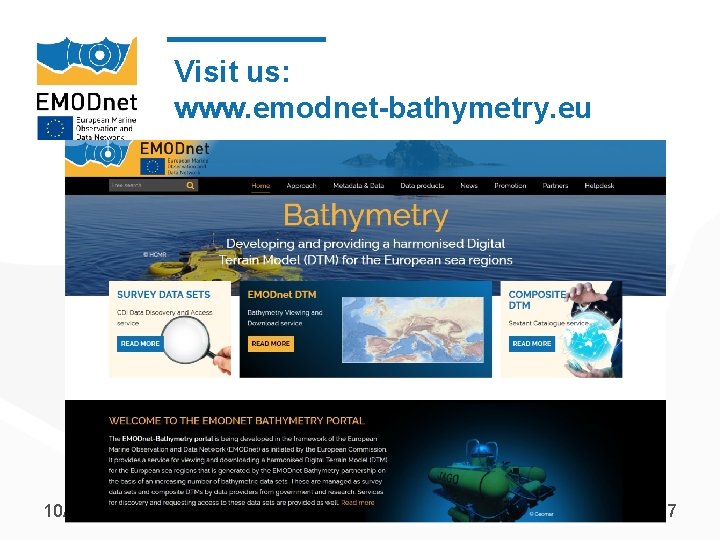 Visit us: www. emodnet-bathymetry. eu 10/26/2021 17 
