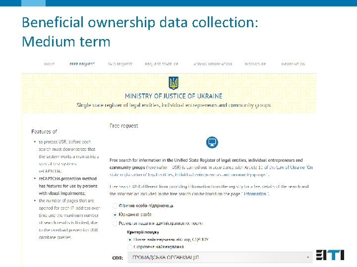 Beneficial ownership data collection: Medium term 