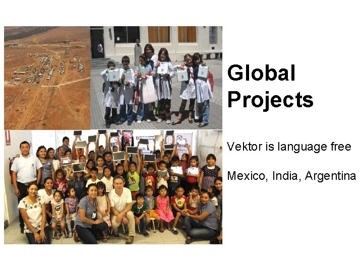 Global Projects Vektor is language free Mexico, India, Argentina 