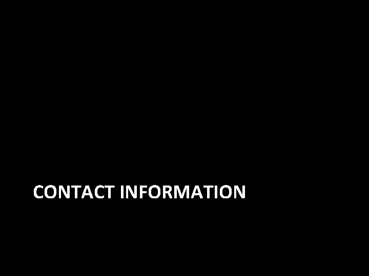 CONTACT INFORMATION 