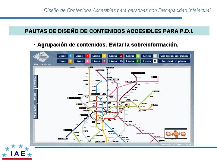 Diseño de Contenidos Accesibles para personas con Discapacidad Intelectual PAUTAS DE DISEÑO DE CONTENIDOS