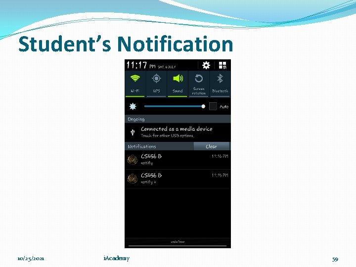 Student’s Notification 10/25/2021 i. Academy 59 
