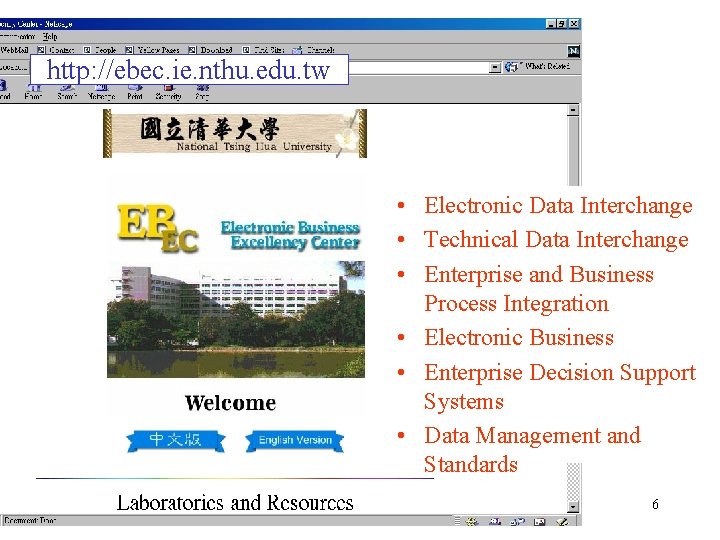 http: //ebec. ie. nthu. edu. tw • Electronic Data Interchange • Technical Data Interchange