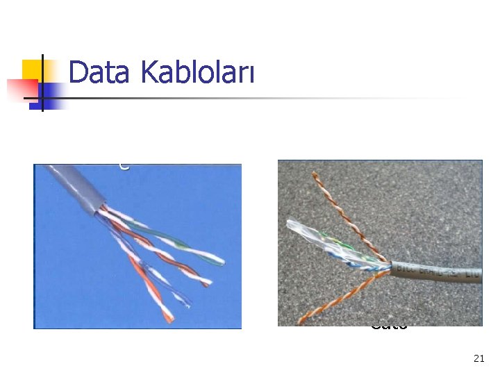 Data Kabloları Cat 5 -e Cat 6 21 