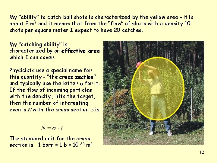 My “ability” to catch ball shots is characterized by the yellow area - it